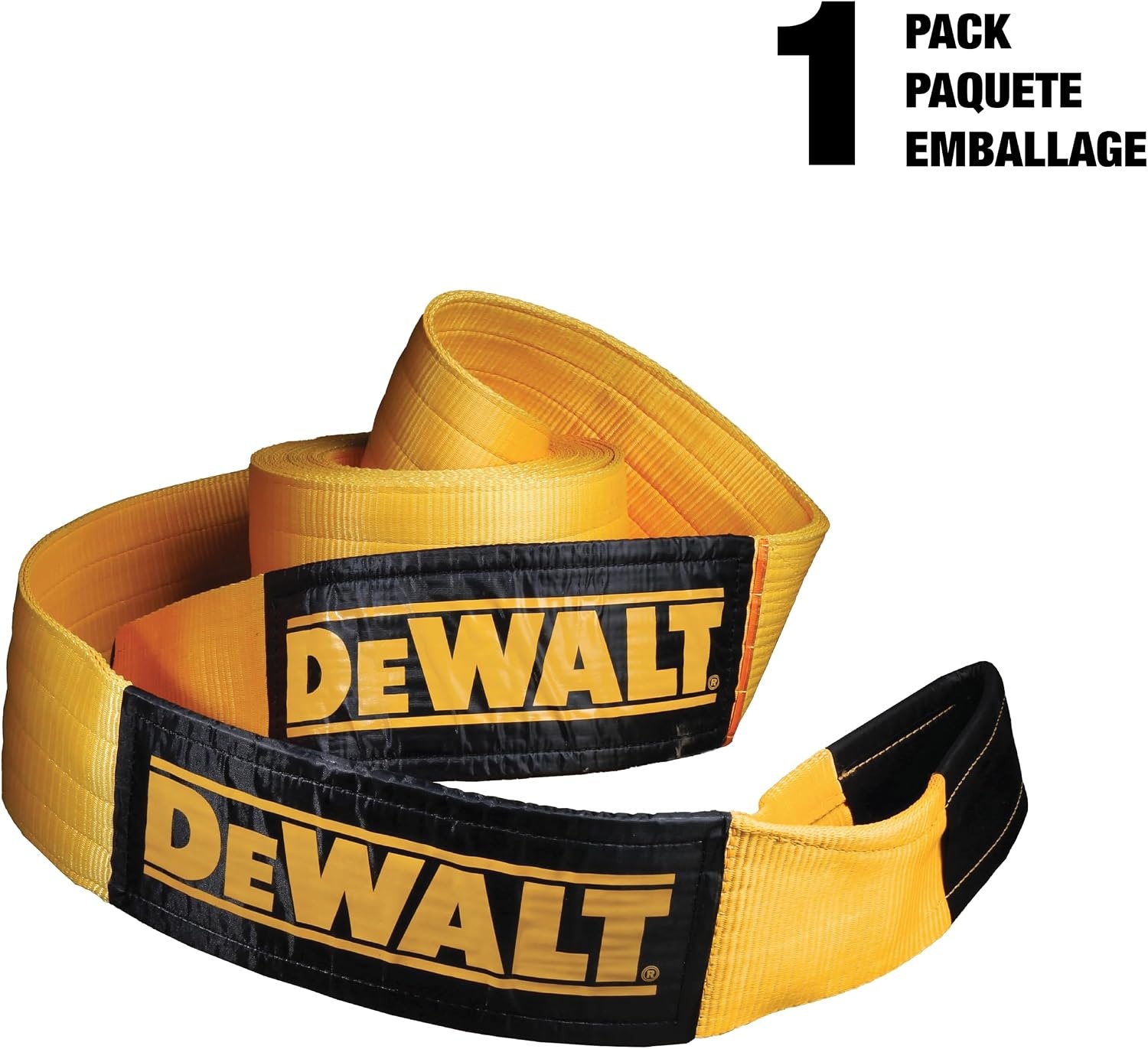 image:imageDEWALT 650150000 lbs Tow amp Recovery Strap with Reinforced Looped Ends 4Ply Weather amp WearResistant StrapOversized Wear Guards Recover SemisConstruction VehiclesMotorhomes From Tough Terrain6x 50