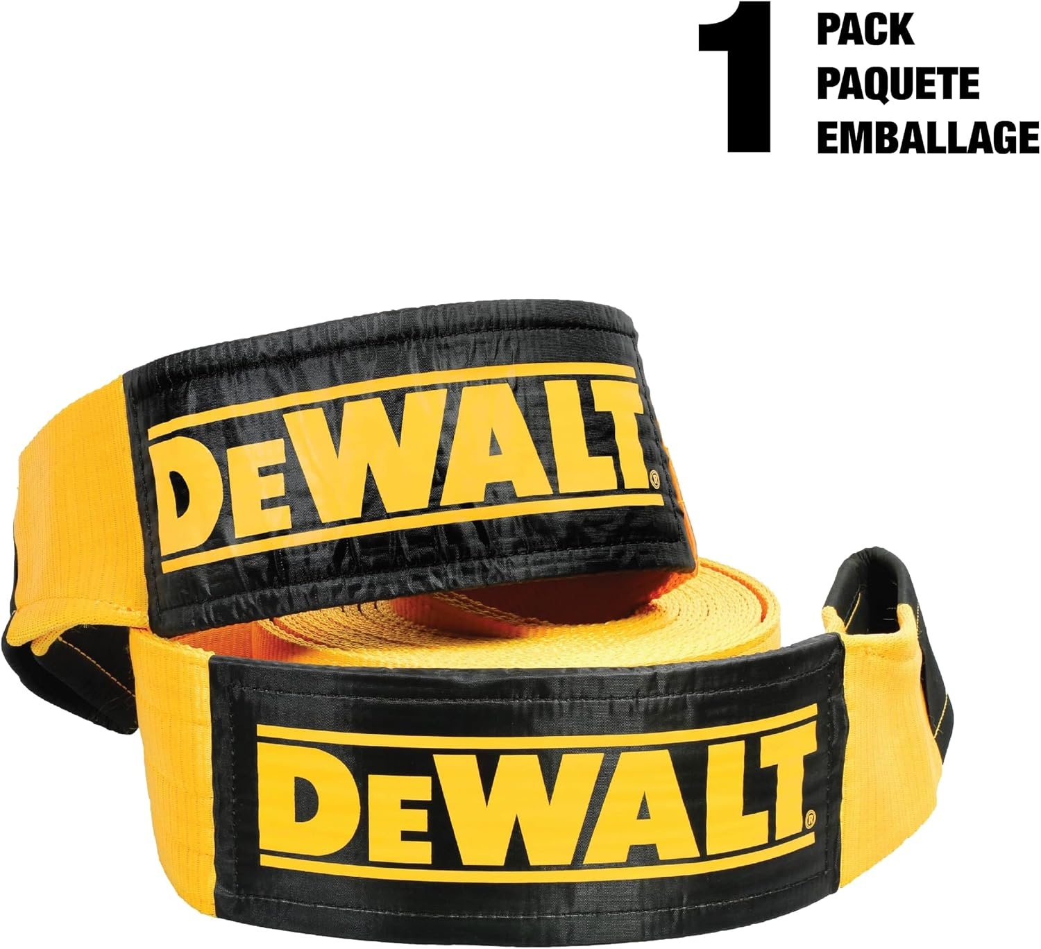 image:imageDEWALT 650150000 lbs Tow amp Recovery Strap with Reinforced Looped Ends 4Ply Weather amp WearResistant StrapOversized Wear Guards Recover SemisConstruction VehiclesMotorhomes From Tough Terrain6 x 30