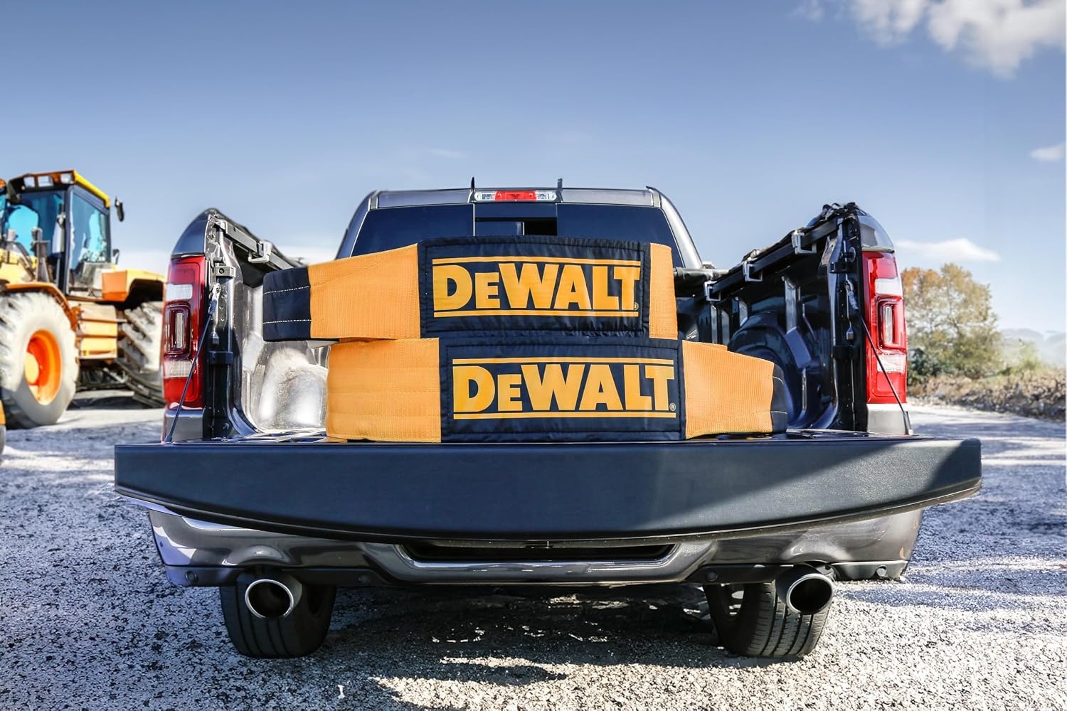 image:imageDEWALT 650150000 lbs Tow amp Recovery Strap with Reinforced Looped Ends 4Ply Weather amp WearResistant StrapOversized Wear Guards Recover SemisConstruction VehiclesMotorhomes From Tough Terrain8 x 30