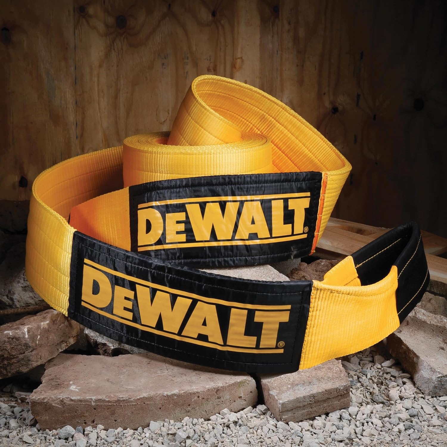image:imageDEWALT 650150000 lbs Tow amp Recovery Strap with Reinforced Looped Ends 4Ply Weather amp WearResistant StrapOversized Wear Guards Recover SemisConstruction VehiclesMotorhomes From Tough Terrain6x 50