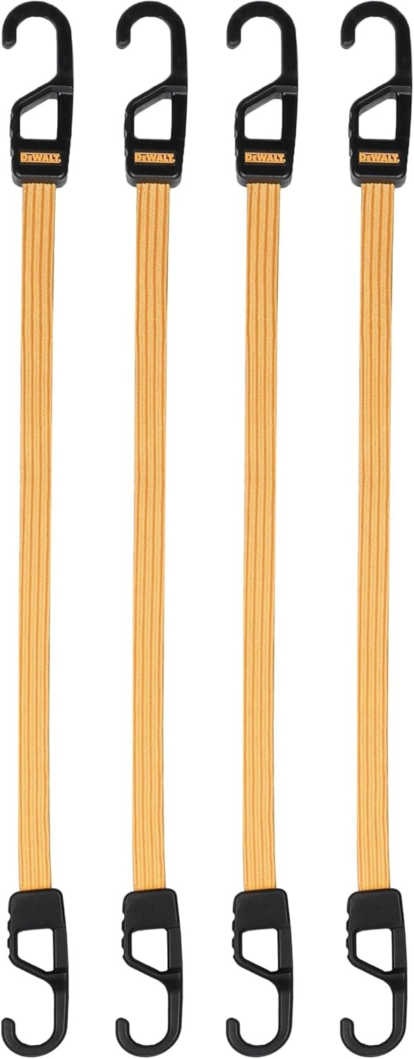 image:imageDEWALT DXBC301424 BlackYellow 24 Premium Flat Bungee Straps 4 Pack