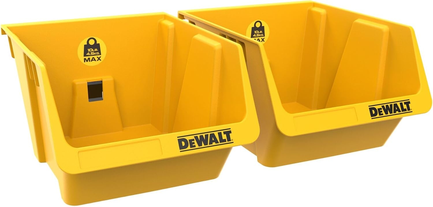 image:imageDEWALT Plastic Bins 10lb Capacity DEWALT Workshop Storage System Compatible DWST82813Pack of 3