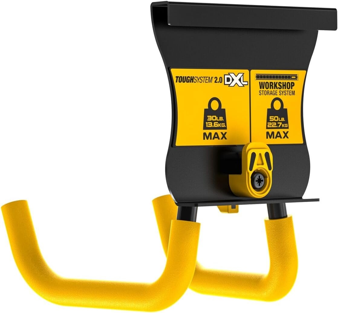 image:imageDEWALT Tool Organizer Long Handled Tool Hook for Rakes and Brooms DEWALT Workshop Storage System Compatible DWST82808One Size