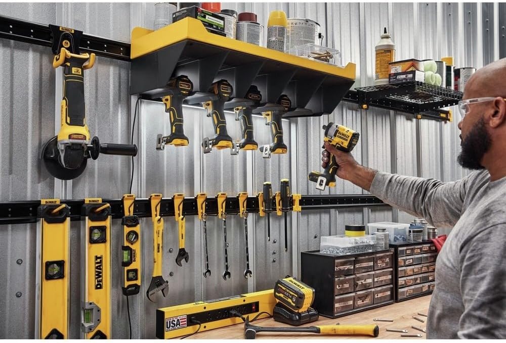 image:imageDEWALT Tool Organizer Power Tool Storage Shelf Hold up to 5 Tools 100lb Capacity DEWALT Workshop Storage System Compatible DWST828225 Tool Storage Shelf