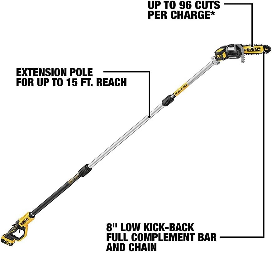 image:imageDewalt Saw Pole Cordless 20V 15FT DCPS620BPole Saw Bare Tool Only