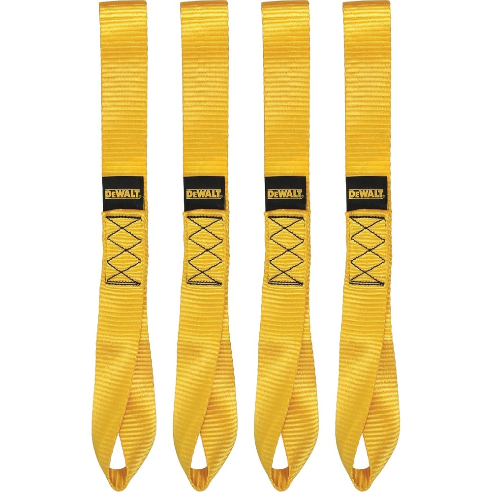 image:imageDEWALT 171811000 lbs HeavyDuty Soft Loops TieDowns 4 Pack ScratchFree Anchor Points For Ratchet Straps Wrap AroundCinch Tight Secure Motorcycles ATVsUTVs Lawn Equipment amp More