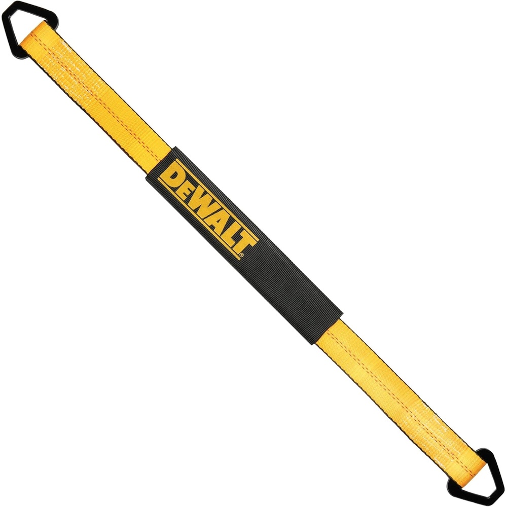 image:imageDEWALT 22410000 lbs HeavyDuty Axle TieDown Strap Wrap Around Vehicle AxleScratchFree Anchor Points For Ratchet Straps Protective SleevesCoated DRingsMeets DOT Standards2 x 36