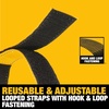 DEWALT 1.25″×12″ Light-Duty Reuseable Carabiner Utility Straps, 2-Pack | Quickly Clip and Connect Components, Reflective Stitiching, Weather & Wear Resistant Straps, Adjustable Hook & Loop Closure