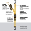 DEWALT 1.25″×14’×2,000 lbs Mid-Duty Cam Buckle Tie-Down Straps, 2-Pack | Heavy‑Gauge Steel Frame, Armored Rubber Shroud, Pre‑Threaded Weather‑Resistant Straps,Coated S‑Hooks, For Midweight Cargo(1” x 12’)