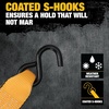 DEWALT 1.25″×14’×2,000 lbs Mid-Duty Cam Buckle Tie-Down Straps, 2-Pack | Heavy‑Gauge Steel Frame, Armored Rubber Shroud, Pre‑Threaded Weather‑Resistant Straps,Coated S‑Hooks, For Midweight Cargo(2” x 10’)