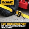 DEWALT 1.5″×16’×5,000 lbs Heavy-Duty Ratchet Straps, 2-Pack | Ergonomic Open Grip Handles, Armored Side Caps, Wear/Weather‑Resistant Straps, Coated Double J-Hooks,Secure Heavyweight Cargo(Heavy Cargo Hauling (2 Pack))