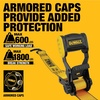 DEWALT 1.5″×16’×5,000 lbs Heavy-Duty Ratchet Straps, 2-Pack | Ergonomic Open Grip Handles, Armored Side Caps, Wear/Weather‑Resistant Straps, Coated Double J-Hooks,Secure Heavyweight Cargo(Single)