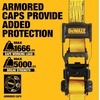 DEWALT 1.5″×16’×5,000 lbs Heavy-Duty Ratchet Straps, 2-Pack | Ergonomic Open Grip Handles, Armored Side Caps, Wear/Weather‑Resistant Straps, Coated Double J-Hooks,Secure Heavyweight Cargo(Heavy Cargo Hauling (2 Pack))