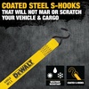 DEWALT 1.5″×16’×5,000 lbs Heavy-Duty Ratchet Straps, 2-Pack | Ergonomic Open Grip Handles, Armored Side Caps, Wear/Weather‑Resistant Straps, Coated Double J-Hooks,Secure Heavyweight Cargo(4 Pack)