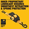 DEWALT 2″×10’×3,300 lbs Heavy-Duty Retractable Ratchet Straps, 2-Pack | Highly Weather‑Resistant,Proprietary‑Lubricated Stainless‑Steel Spring,Fully Armored Ratchet‑Body Cover,Coated Clip‑End Hooks(Ratchet Straps)