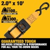 DEWALT 2″×10’×3,300 lbs Heavy-Duty Retractable Ratchet Straps, 2-Pack | Highly Weather‑Resistant,Proprietary‑Lubricated Stainless‑Steel Spring,Fully Armored Ratchet‑Body Cover,Coated Clip‑End Hooks(Ratchet Straps)