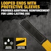 DEWALT 2″×12′, 1-Ply, Type 3, Class 7 Heavy-Duty Lifting Sling, 2-Pack | 6,400 lbs Basket, 3,200 lbs Vertical, 2,560 lbs Choker Capacity, Meets WSTDA Standards for Lifting, Rigging, Construction(2 Pack)