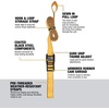 DEWALT 2″×16’×3,000 lbs Mid-Duty Lashing Straps, 2-Pack | Heavy‑Gauge Steel Frame, Armored Rubber Cam Shroud, Weather & Wear Resistant Straps, For Quick Bundling of Midweight Cargo(2” x 16’)