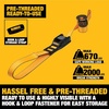 DEWALT 2″×16’×3,000 lbs Mid-Duty Lashing Straps, 2-Pack | Heavy‑Gauge Steel Frame, Armored Rubber Cam Shroud, Weather & Wear Resistant Straps, For Quick Bundling of Midweight Cargo(1.25″ x 14’)