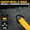DEWALT 2″×24″×10,000 lbs Heavy-Duty Axle Tie-Down Strap | Wrap Around Vehicle Axle-Scratch‑Free Anchor Points For Ratchet Straps, Protective Sleeves,Coated D-Rings,Meets DOT Standards(2″ x 24″)