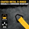 DEWALT 2″×24″×10,000 lbs Heavy-Duty Axle Tie-Down Strap | Wrap Around Vehicle Axle-Scratch‑Free Anchor Points For Ratchet Straps, Protective Sleeves,Coated D-Rings,Meets DOT Standards(2″ x 38″ (16 Pack))