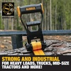 DEWALT 2″×27’×10,000 lbs Industrial Ratchet Straps with Double J-Hooks | Wide‑Grip Ergonomic Handle, Armored Side Caps, DOT / WSTDA Weather‑Resistant Straps, Double J-Hooks for Industrial Cargo