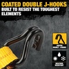 DEWALT 2″×27’×10,000 lbs Ratchet Straps with Double J-Hooks, 6-Pack | Wide‑Grip Ergonomic Handle, Armored Side Caps, DOT / WSTDA Weather‑Resistant Straps, Double J-Hooks for Industrial Cargo