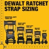 DEWALT 2″×30’×10,000 lbs Ratchet Strap with 18″ Chain & Steel Hooks | Wide‑Grip Ergonomic Handle, Armored Side Caps, DOT / WSTDA Weather‑Resistant Straps, 18″ Chains + Hooks for Industrial Cargo