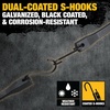DEWALT 31″ Natural Rubber Tarp Straps with Coated S-Hooks, 40 Pack | Flexible Rubber for Weather and Temp Resistance, Coated S‑Hooks, Use for Temporary Light‑Duty Jobs,Tarps & Daily Hauls(15″)