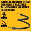DEWALT 31″ Natural Rubber Tarp Straps with Coated S-Hooks, 40 Pack | Flexible Rubber for Weather and Temp Resistance, Coated S‑Hooks, Use for Temporary Light‑Duty Jobs,Tarps & Daily Hauls(15″)