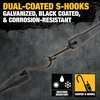 DEWALT 31″ Natural Rubber Tarp Straps with Coated S-Hooks, 40 Pack | Flexible Rubber for Weather and Temp Resistance, Coated S‑Hooks, Use for Temporary Light‑Duty Jobs,Tarps & Daily Hauls(31″)