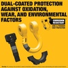 DEWALT 3/4″×5.2 Tons Safe Work Rating Bow Shackles, 2-Pack | Tough Powder and Zinc Coated Forged Steel Shackle Bodies and Pins, Heavy-Duty Isolators, Tow & Recovery, Winching & Lifting(Bow Shackles (Pair))