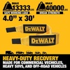 DEWALT 4″×30’×40,000 lbs Heavy-Duty Tow and Recovery Strap, 1-Pack | 40,000 lbs Break Strength, Weather‑Resistant Strap, Oversized Sleeves, Reinforced Loop Ends for Heavyweight Tow and Recovery