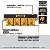 DEWALT Battery Organizer, Holds up to 4 Batteries, Mount Rail, Workshop Storage System Compatible (DWST82819)(One Size)