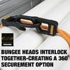 DEWALT DXBC300484 Black/Yellow 48” Premium Heavy-Duty Bungee Cords, 4 Pack | Non‑Scratch Steel‑Core Hooks with Quick‑Pull Notch & Interlocking Grip for Stretching & Securing Lightweight Gear & Cargo(48″)