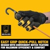 DEWALT DXBC300484 Black/Yellow 48” Premium Heavy-Duty Bungee Cords, 4 Pack | Non‑Scratch Steel‑Core Hooks with Quick‑Pull Notch & Interlocking Grip for Stretching & Securing Lightweight Gear & Cargo(48″)