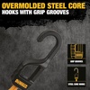 DEWALT DXBC300484 Black/Yellow 48” Premium Heavy-Duty Bungee Cords, 4 Pack | Non‑Scratch Steel‑Core Hooks with Quick‑Pull Notch & Interlocking Grip for Stretching & Securing Lightweight Gear & Cargo(48″)