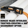 DEWALT DXBC300484 Black/Yellow 48” Premium Heavy-Duty Bungee Cords, 4 Pack | Non‑Scratch Steel‑Core Hooks with Quick‑Pull Notch & Interlocking Grip for Stretching & Securing Lightweight Gear & Cargo(24″)
