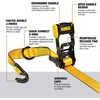 DEWALT DXBC33002 Black/Yellow 1.5″ x 16′ Ratchet Tie Down Straps – Mid-Weight Cargo Hauling (3300 lb Break Strength), 2 Pack(Black Yellow)