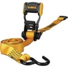 DEWALT 1.5″×16’×5,000 lbs Heavy-Duty Ratchet Straps, 2-Pack | Ergonomic Open Grip Handles, Armored Side Caps, Wear/Weather‑Resistant Straps, Coated Double J-Hooks,Secure Heavyweight Cargo(Single)