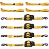 DEWALT 2″×10’×3,300 lbs Heavy-Duty Retractable Ratchet Straps, 2-Pack | Highly Weather‑Resistant,Proprietary‑Lubricated Stainless‑Steel Spring,Fully Armored Ratchet‑Body Cover,Coated Clip‑End Hooks(Ratchet Straps and Soft Loop Kit)
