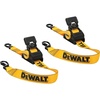 DEWALT 2″×10’×3,300 lbs Heavy-Duty Retractable Ratchet Straps, 2-Pack | Highly Weather‑Resistant,Proprietary‑Lubricated Stainless‑Steel Spring,Fully Armored Ratchet‑Body Cover,Coated Clip‑End Hooks(Ratchet Straps)