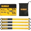 DEWALT 2″×24″×10,000 lbs Heavy-Duty Axle Tie-Down Strap | Wrap Around Vehicle Axle-Scratch‑Free Anchor Points For Ratchet Straps, Protective Sleeves,Coated D-Rings,Meets DOT Standards(2″ x 38″ (4 Pack))