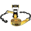 DEWALT 2″×30’×10,000 lbs Ratchet Strap with 18″ Chain & Steel Hooks | Wide‑Grip Ergonomic Handle, Armored Side Caps, DOT / WSTDA Weather‑Resistant Straps, 18″ Chains + Hooks for Industrial Cargo