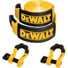 DEWALT 3/4″×5.2 Tons Safe Work Rating Bow Shackles, 2-Pack | Tough Powder and Zinc Coated Forged Steel Shackle Bodies and Pins, Heavy-Duty Isolators, Tow & Recovery, Winching & Lifting(Bow Shackles and Tow Strap Kit)