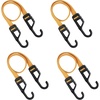 DEWALT DXBC301424 Black/Yellow 24” Premium Flat Bungee Straps, 4 Pack