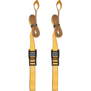DEWALT 2″×16’×3,000 lbs Mid-Duty Lashing Straps, 2-Pack | Heavy‑Gauge Steel Frame, Armored Rubber Cam Shroud, Weather & Wear Resistant Straps, For Quick Bundling of Midweight Cargo(2” x 16’)