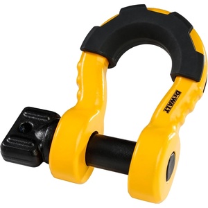 DEWALT 3/4″×5.2 Tons Safe Work Rating Bow Shackles, 2-Pack | Tough Powder and Zinc Coated Forged Steel Shackle Bodies and Pins, Heavy-Duty Isolators, Tow & Recovery, Winching & Lifting(Single)