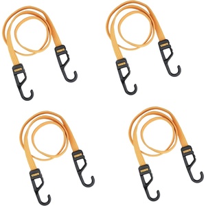 DEWALT DXBC301448 Black/Yellow 48” Premium Flat Bungee Straps, 4 Pack