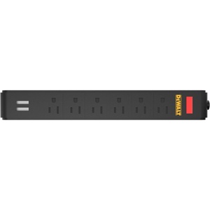 DEWALT Magnetic Power Strip with 6 Power Outlets, DEWALT Workshop Storage System Compatible (DWST82693)(One Size)